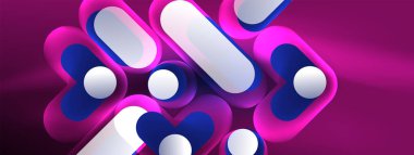 Parlak yuvarlak şekiller soyut arkaplan. Duvar kağıdı, afiş, sunum, arkaplan şablonu