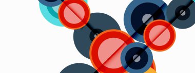 Gölgeler ile çevreler küçük geometrik bileşim soyut arkaplan