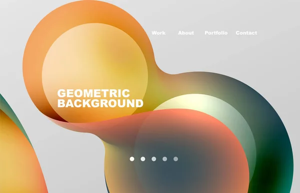 Abstract Liquid Background Your Landing Page Design Web Page Website — Vettoriale Stock