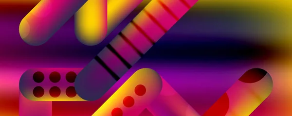 Shapes Lines Fluid Gradients Abstract Background Vector Illustration Wallpaper Banner — 스톡 벡터