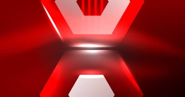 Neon altıgen arka plan. Duvar kağıdı, afiş, arkaplan, iniş sayfası, duvar resimleri, davetiyeler, posterler için yüksek teknoloji tasarımı