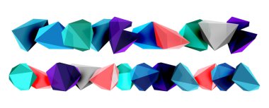 Düşük-polyester üçgenlerden inşa edilmiş geometrik üç boyutlu şekillere sahip modern ve şık bir arka plan, çağdaş tasarımlar için mükemmel.