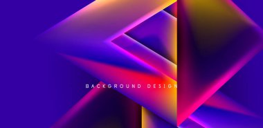 Renkli sıvı gradyanlı gelecekçi üçgen vektörü soyut arkaplan