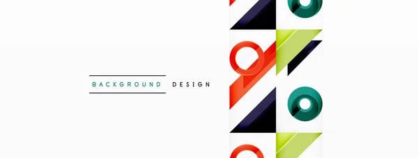 Barevné Trojúhelníky Kruhy Abstraktní Pozadí Design Pro Tapety Banner Pozadí — Stockový vektor
