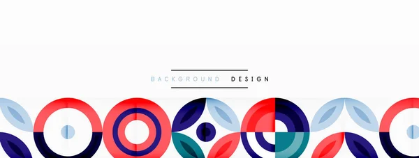 Красочные Круги Абстрактный Фон Tech Дизайн Обоев Баннер Фон Целевая — стоковый вектор