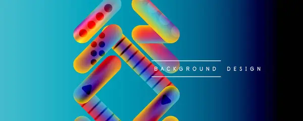 Shapes Lines Fluid Gradients Abstract Background Vector Illustration Wallpaper Banner — Image vectorielle