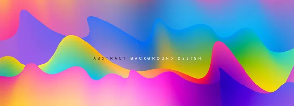 Golven Met Vloeibare Kleuren Dynamische Abstracte Achtergrond Voor Covers Sjablonen — Stockvector