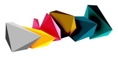 3d düşük poli üçgen tasarım elementleri
