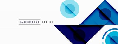 Renkli üçgenler ve yuvarlak şekiller. Duvar kağıdı, afiş, sunum, arkaplan şablonu