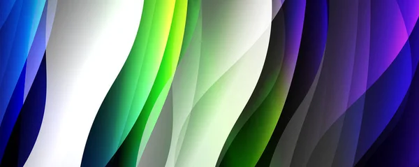 Trendige Einfache Flüssige Farbverlauf Abstrakten Hintergrund Mit Dynamischen Wellenlinien Effekt — Stockvektor