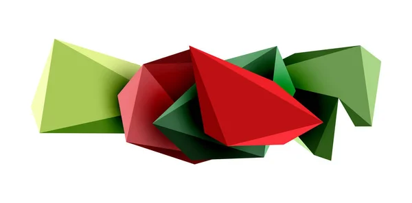 Baja Poli Triángulo Elementos Diseño — Vector de stock