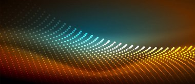 Pürüzsüz bir neon dalgası içeren parlak ve şık bir tasarım. Karanlık bir arkaplanda parlıyor. Her projeye modern ve keskin bir dokunuş eklemek için mükemmel.