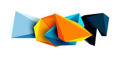 3d düşük poli üçgen tasarım elementleri