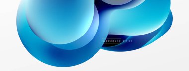 Fluid abstract background, round shapes and circle flowing design for wallpaper, banner, background or landing