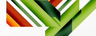 Minimum geometrik soyut arkaplan. Dinamik 3D çizgi kompozisyonu. Duvar kağıdı, afiş, arkaplan veya iniş için moda tekno iş şablonu