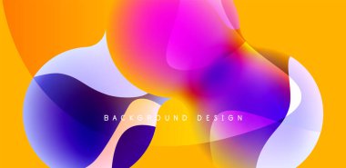 Spheres and circles abstract background, trendy colorful design. Vector Illustration For Wallpaper, Banner, Background, Card, Book Illustration, landing page