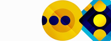 Triangles and circles abstract background for wallpaper, banner, background, card, book Illustration, landing page