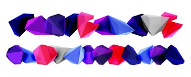 Düşük-polyester üçgenlerden inşa edilmiş geometrik üç boyutlu şekillere sahip modern ve şık bir arka plan, çağdaş tasarımlar için mükemmel.