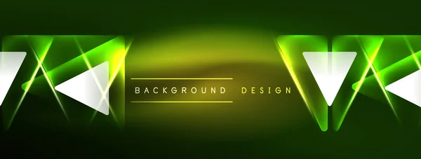 Vibráló Geometrikus Neon Shiny Line Háttér Merész Lenyűgöző Kijelző Formák — Stock Vector