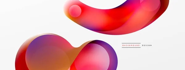 Fluid Abstract Background Liquid Color Gradients Composition Shapes Circle Flowing — Stock vektor