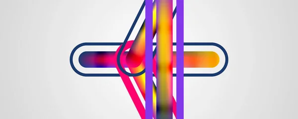 Straight Lines Minimalist Abstract Background Fluid Colors Vector Illustration Wallpaper — Stok Vektör