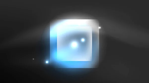Abstraktní Pozadí Přistávací Stránky Geometrický Tvar Osvětlený Zářícím Neonovým Světlem — Stockový vektor