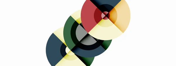 Círculos Con Sombras Moda Mínima Composición Geométrica Fondo Abstracto — Vector de stock