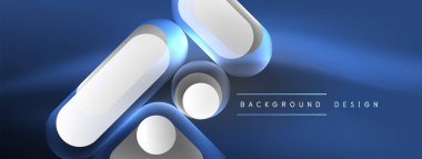 Parlak yuvarlak şekiller soyut arkaplan. Duvar kağıdı, afiş, sunum, arkaplan şablonu