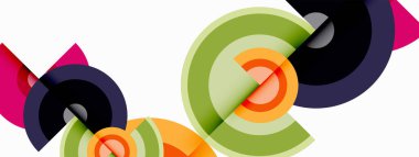 Gölgeler ile çevreler küçük geometrik bileşim soyut arkaplan