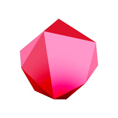 Soyut düşük polyester taş tasarımı. Geometrik 3d vektör tasarım ögesi