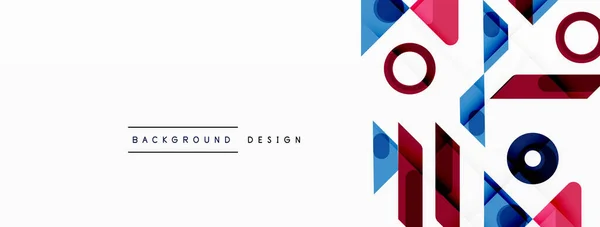 Triângulos Coloridos Círculos Fundo Abstrato Design Para Papel Parede Banner — Vetor de Stock