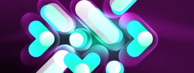 Neon dairesi soyut arkaplan. Duvar kağıdı, afiş, sunum, arkaplan şablonu