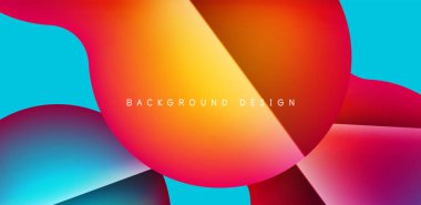 Renkli çember soyut arkaplan. Duvar kağıdı, afiş, sunum, arkaplan şablonu