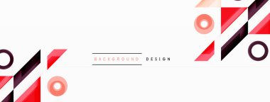 Renkli üçgenler ve soyut çemberler. Duvar kağıdı, afiş, arkaplan, iniş sayfası, duvar sanatı, davetiye, baskılar, posterler için tasarım