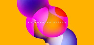 Spheres and circles abstract background, trendy colorful design. Vector Illustration For Wallpaper, Banner, Background, Card, Book Illustration, landing page