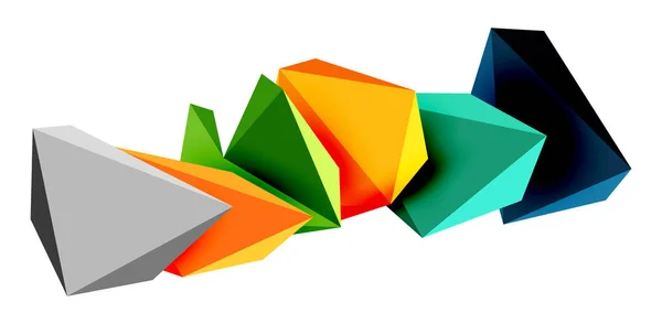 Baixo Poli Elementos Design Triângulo — Vetor de Stock