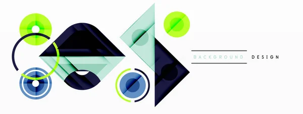 Цветные Треугольники Круглые Формы Фона Шаблон Обоев Баннер Презентация Фон — стоковый вектор