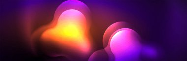 Magic neon glowing lights abstract background wallpaper design, vector illustration