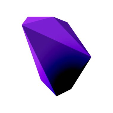 Soyut düşük polyester taş tasarımı. Geometrik 3d vektör tasarım ögesi