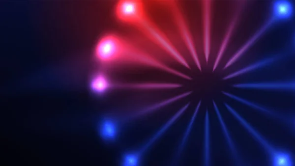 Lingkaran Dengan Cahaya Terang Neon Efek Bersinar Abstrak Latar Belakang - Stok Vektor