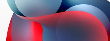 Fluid abstract background. Liquid color gradients composition. Round shapes and circle flowing design for wallpaper, banner, background or landing