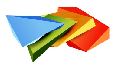 Vektör 3d düşük polimetrik üçgen geometrik tasarım elementleri