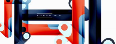 Renkli dinamik kompozisyon. Duvar kağıdı, afiş veya iniş için geometrik yaratıcı arkaplan