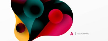 Geometrik yuvarlak şekiller ve soyut çemberler. Yapay zeka teknolojisi, engelleme zinciri, iletişim için duvar kağıdı, 5G, bilim, iş