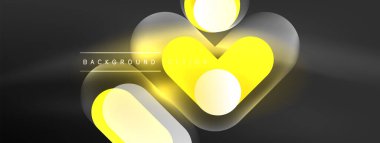 Parlak yuvarlak şekiller soyut arkaplan. Duvar kağıdı, afiş, sunum, arkaplan şablonu