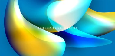 Soyut arkaplan renklerine sahip güzel sıvı şekiller