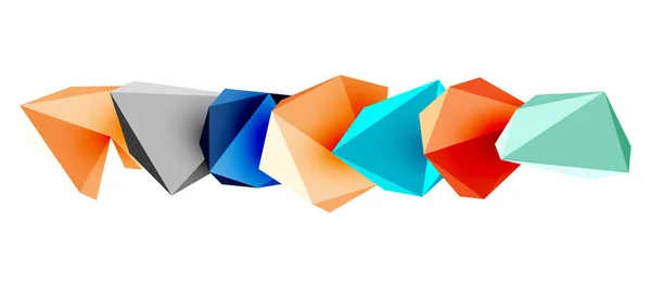 Low Poly Trojúhelník Designové Prvky Pro Geometrický Koncept Banner Pozadí — Stockový vektor