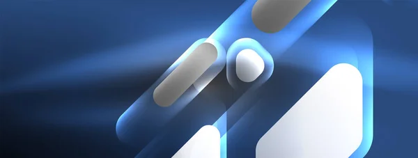 Lumineux Néon Éléments Géométriques Fond Abstrait Spectacle Néon Laser Impulsion — Image vectorielle