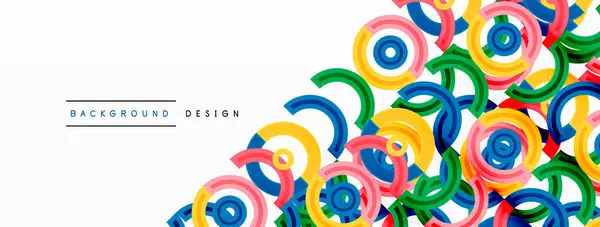 Красочный Круг Абстрактный Фон Ярким Привлекательным Дизайном Который Включает Себя — стоковый вектор