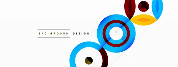 Πολύχρωμο Κύκλους Αφηρημένο Φόντο Σχεδιασμός Υψηλής Τεχνολογίας Για Ταπετσαρία Πανό — Διανυσματικό Αρχείο